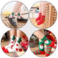 thumbnail image 4 of EeaseMX 5 pares de calcetines navideños para niños, divertidos y de tubo medio., 4 of 8