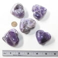 thumbnail image 3 of 5 Amethyst Hearts Combined Weight of  406 Grams #153-1 Gemstone Hearts, 3 of 4