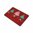 thumbnail image 3 of Merry Christmas Doormat, Christmas Trees Decorative Indoor Outdoor Entrance Doormat Xmas Winter Welcome Door Mat Anti-Slip Rubber for Seasonal Holiday Decoration 24 x 16 Inch 30x 18 Inch, 3 of 5