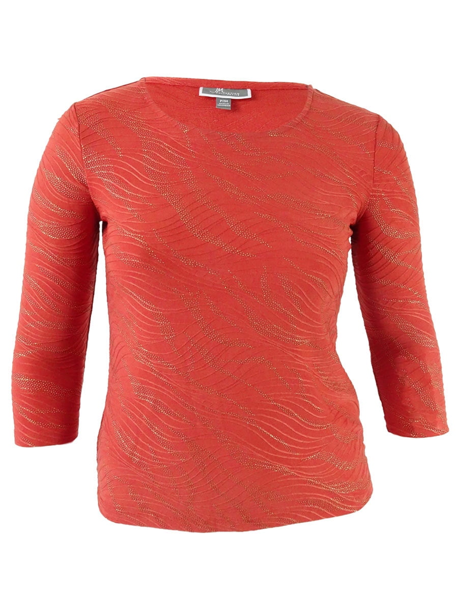 jm collection jacquard tops