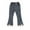 Gray, variant on Lmnyox Girl's Flare Denim Pants Baggy Elastic High Waist Jeans Kid's Lace Layered Denim Trousers