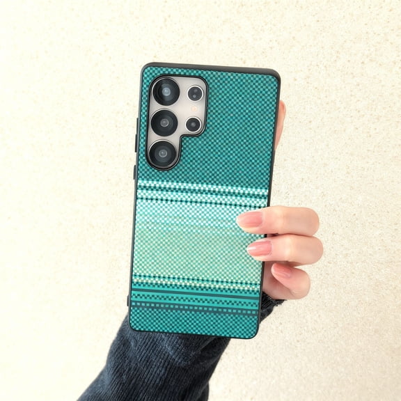 Magnetic For Samsung Galaxy A26 5G Phone Case,Gradient Fiber Pattern Back Design,Compatible with Mag-Safe,Slim Thin Anti-Scratch Protection,Shockproof Anti-fall Rugged Phone Case,Green