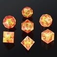 thumbnail image 4 of LinenLoon Ensemble de dés Orange DND avec Étui Gife Magnifique, dés en Résine pour Dungeons et Dragons (Orange et Tranlucide avec Chiffres Rouges), 4 of 5