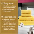 thumbnail image 3 of HALLEY Turkish Bath Towels Set - 4 Piece Bathroom Set, Ultra Soft, Machine Washable, Highly Absorbent, 100% Cotton - Luxury Spa Quality - Yellow, 3 of 11