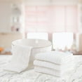 thumbnail image 1 of Oil Repellent Dishwashing Cloths | Non-Linting Thickened Scouring Rags | Water Absorbing Easy-to-Clean Kitchen Towels | Polyester | Multipurpose | White | 4 Pack | 11x11 in, 1 of 7