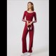thumbnail image 5 of Tops Deportivos de Larga para Mujer, Camiseta Deportiva Ajustada Y2K para Gimnasio, Conjuntos de Otoño 2025 con Bloques de Color A Encore Rojo M, 5 of 8