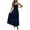 Glisme Dark Blue423, variant on Glisme Casual Dresses For Women Bohemian Strapless Off Shoulder Lace Trim Backless Flowy A Line Beach Long Maxi Dress Pink Sundress Wedding Guest Dresses