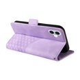 thumbnail image 6 of for iPhone 16 Wallet Case, Pattern PU Leather Purse Phone Case with [Credit Card Slots] [Wrist Strap] Flip Stand Shockproof Full Body Protective Cover for iPhone 16, Purple, 6 of 10