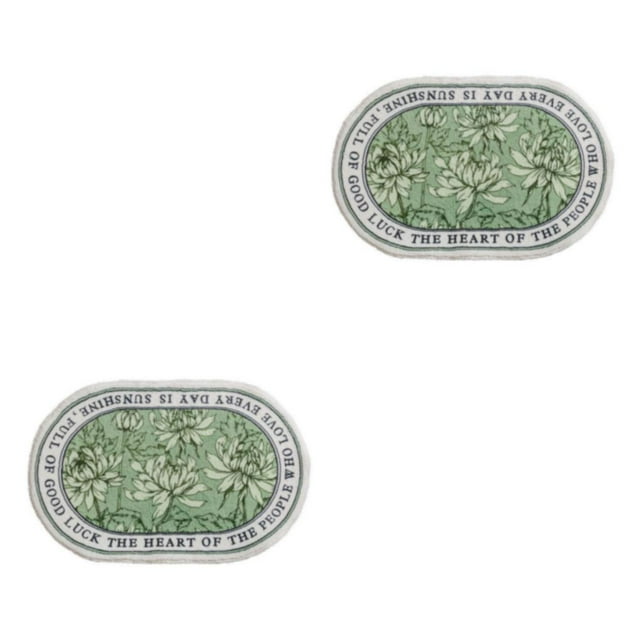Youkk Bathroom Rugs Water Absorbent Floor Bath Mat Carpet Chrysanthemum Oval 40x60cm 2Set