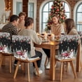 thumbnail image 5 of Christmas Truck Snowman Chair Covers Set of 8 Xmas Ball Snowflakes Animal Black Chair Back Covers Stretch Removable Washable Slipcovers Protector for Dining Room Kitchen Party Decor, 5 of 5
