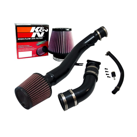 K&N Air Filter + CPT Cold Air Intake (Black) - 03- 07 Infiniti G35 2dr Coupe 3.5L V6 automatic transmission (Best Cold Air Intake For Infiniti G35)