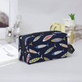 thumbnail image 6 of Uemuo Sardine Pattern Portable Toiletry Bags with Handle, Waterproof travel Make up Bags for Women, Large Capacity Travel Cosmetic Bags, 6 of 9