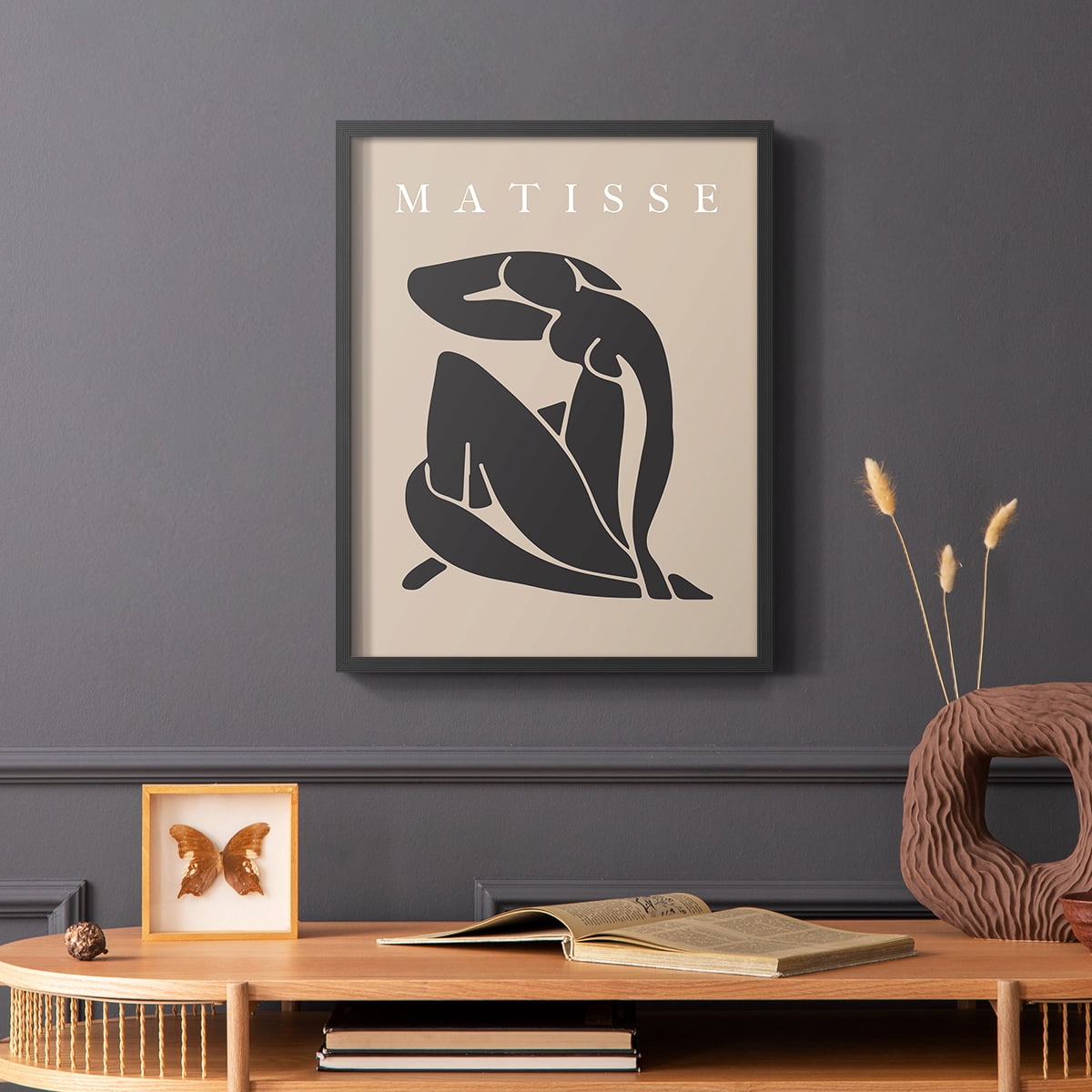 Matisse CCCLXXVIII in Black Solid Wood 22 x 28 Framed Print