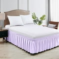 thumbnail image 2 of HNB Store Wrap Around Bed Skirt 14" inch Drop Easy Care Microfiber Made Bedskirts (Twin-Lilac), 2 of 6