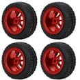 thumbnail image 1 of Accesorios para modelos de coches RC - Neumáticos de aluminio de 4 piezas para WLtoys 1/28 K989-53 (rojo), 1 of 1