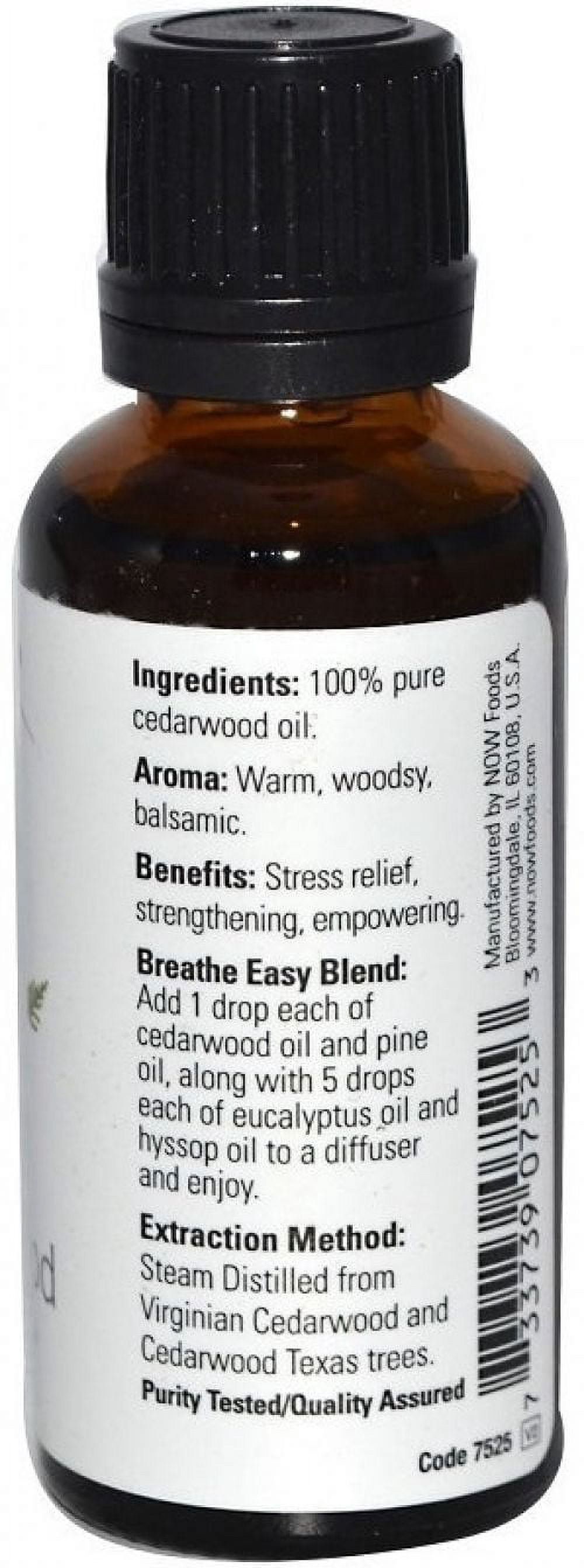 Now Foods Variety Pack,  Cedarwood, Orange, Peppermint, & Pine Oil 1OZ Each