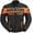 Black Orange, variant on First Mfg Co - Immortal - Men's Motorcycle Biker Riding Black Orange Cordura Jacket - Medium - Gussets Grommets Thermal Liner Vented Water Repellant