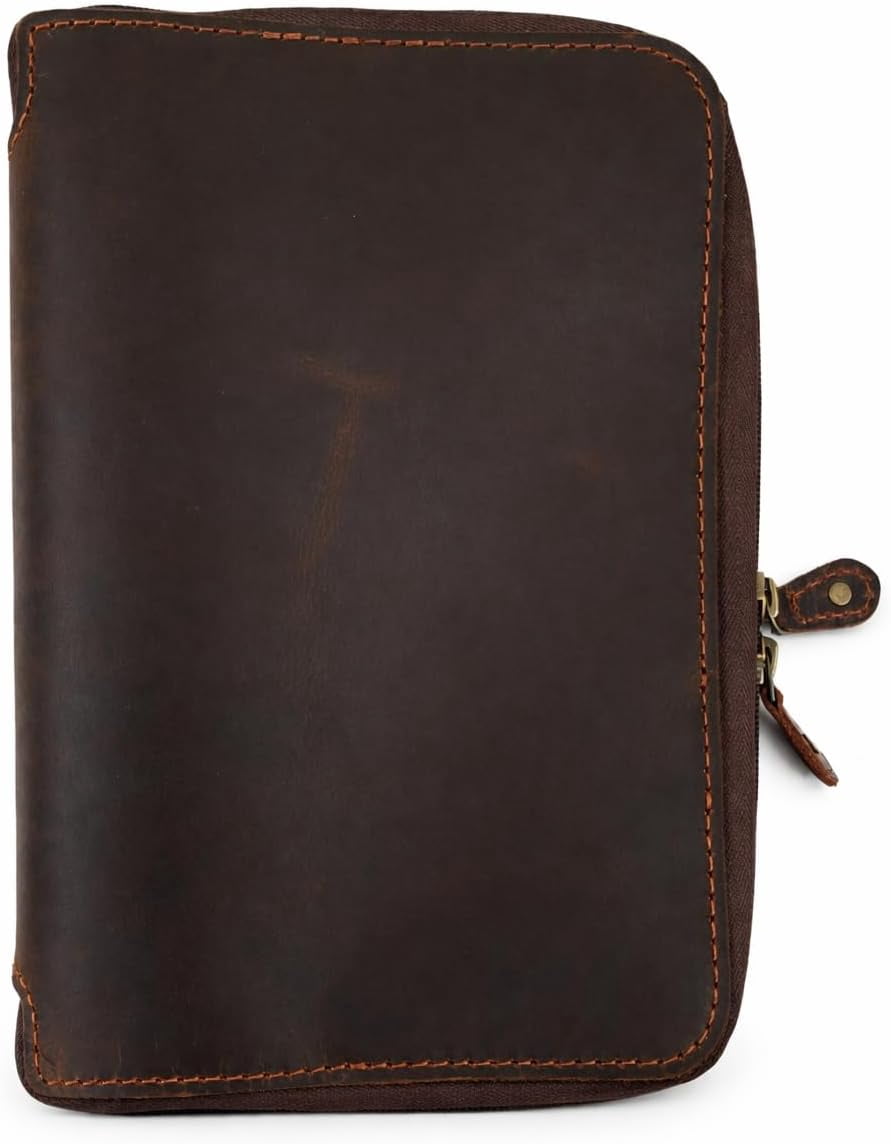 A5 Leather Journal Cover with Zipper Refillable Notebook  for  Leuchtturm1917