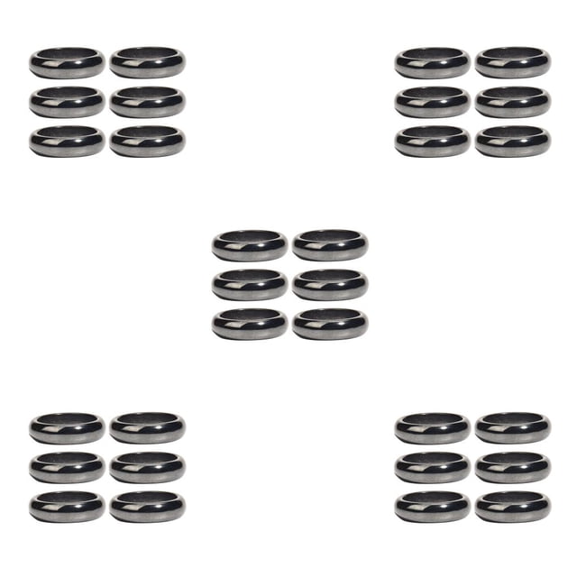 Seitruly 5 piezas de anillos de hematita, piedra que absorbe energía negativa, piedra imán, anillo de joyería para pulgar, mujeres, hombres, Type2 NO2 Seitruly CBP585539