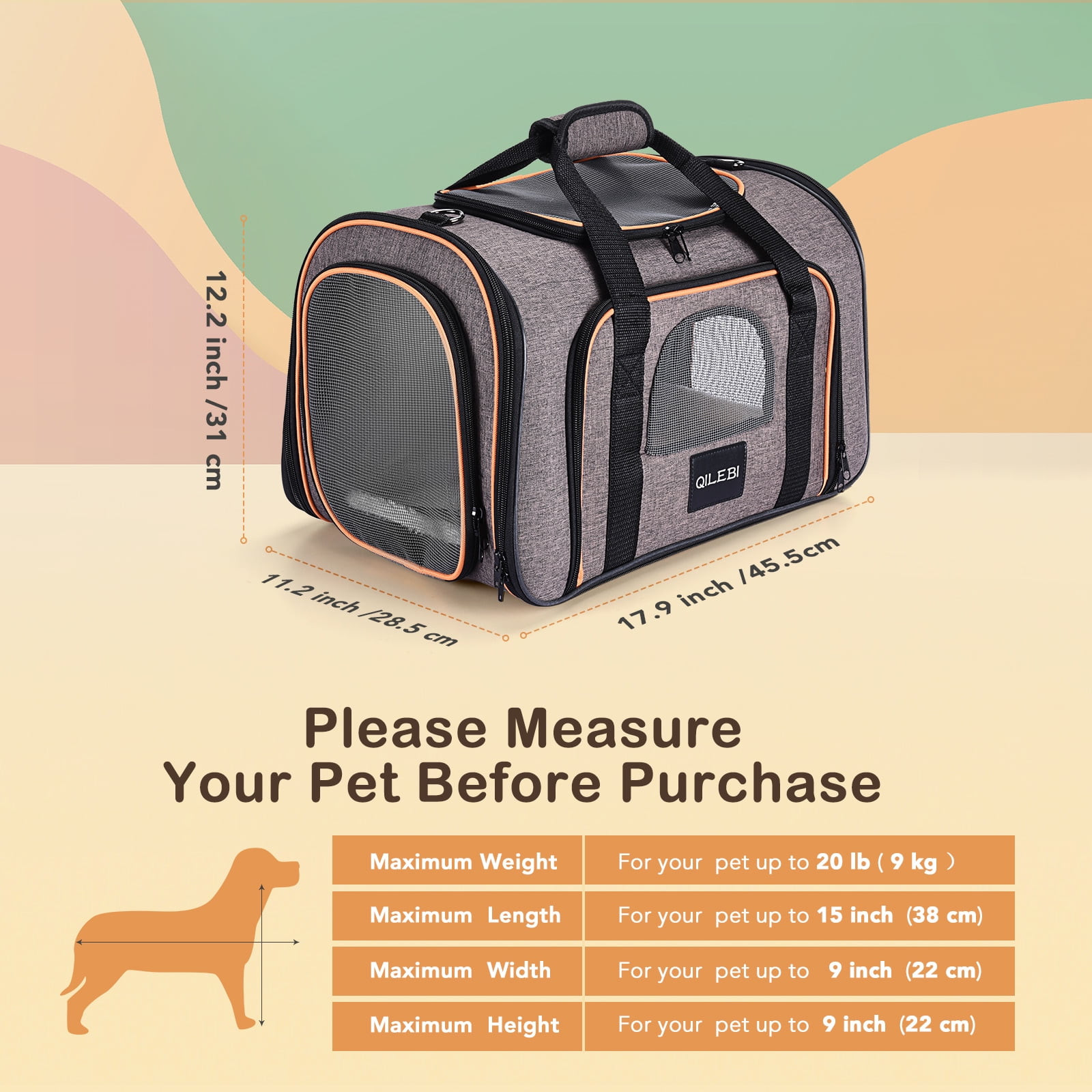 Henkelion Cat, Dog Carrier for Small Medium Cats Puppies up to 15 Lbs, TSA  Airline Approved Carrier Soft Sided, Collapsible Travel Puppy Carrier -  Grey - Yahoo Shopping