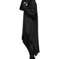 thumbnail image 3 of HUBERY Women Drawstring Long Sleeve Asymmetrical Hem Solid Color Pullover Hoodie, 3 of 4