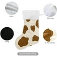 thumbnail image 7 of SKYSONIC Cow Print Christmas Stocking Personalized Large Candy Stocking Hanging Gift Xmas Stockings Decoration for Family Holiday Party Ornaments Decor Fireplace, 7 of 7