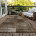 thumbnail image 6 of Addison Rugs Chantille Indoor/Outdoor Transitional Squares Chocolate Washable Rectangle Rug, 8' x 10', 6 of 6