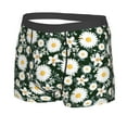 thumbnail image 2 of Wukai White Daisies and Bee Print Men’s Underwear Breathable Boxer Briefs,&nbsp;Moisture Wicking & Breathable-Small, 2 of 7