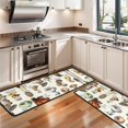 thumbnail image 3 of Kitchen Rugs Sets Of 2,Brown Mushroom Label Light Pattern Anti Fatigue Kitchen Mat Rugs Non Slip Washable,Decorative Kitchen Floor Mats for Kitchen,Sink,Laundry,17"x47"+17"x47", 3 of 5