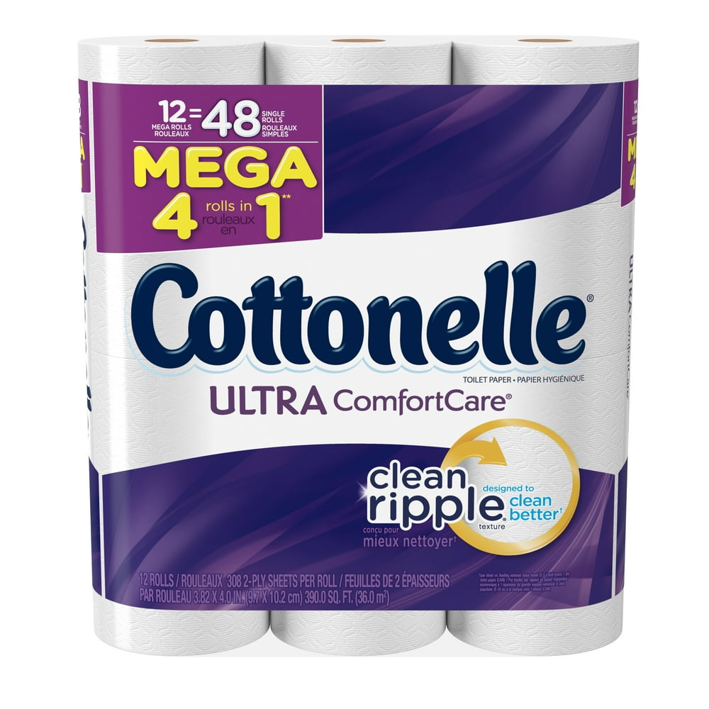 Cottonelle Ultra Comfort Care Toilet Paper, 12 Mega Rolls