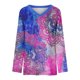 thumbnail image 4 of Pntutb Moda Mujer Cuello en V Camiseta de manga larga Otoño Impresión Blusa suelta tops Sudadera Pntutb Pntutb-5065, 4 of 5