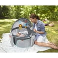 thumbnail image 2 of Fisher-Price On-The-Go Baby Dome Portable Bassinet & Play Space, Grey Bubbles, for Infants Birth+, 2 of 6