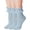 Denim Blue, variant on Women Lace Ruffle Ankle Socks, Cute Princess Girls Frilly Cotton Socks 3Pairs