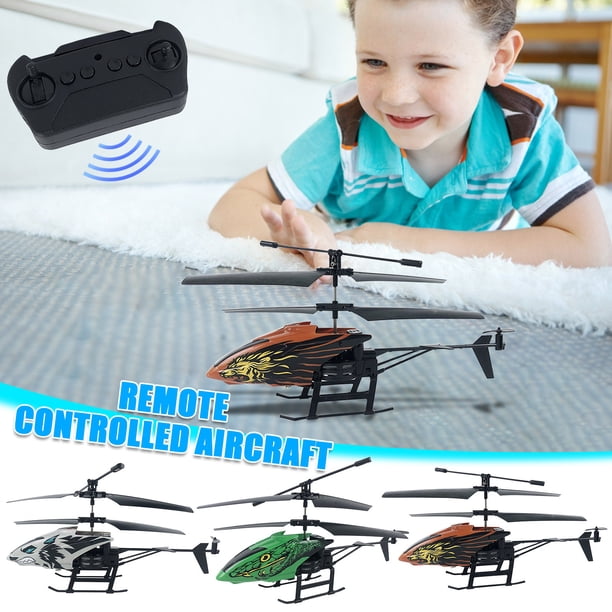 Fiudx Ofertas Relámpago Helicóptero Resistente A Caídas Con Control Remoto De 2,4G, Modelo De Avión Con Control Remoto De 2,5 Canales, Juguetes Para Niños Con Borde De Avión