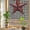 Black Gray, variant on Rainbow Window Privacy Film, Texas Star Red Static Cling Decorative Window Film PVC, Farmhouse Berry Wooden Vintage No Glue UV Blocking Glass Covering, Removable Stained Glass Sticker 23.6''x59''