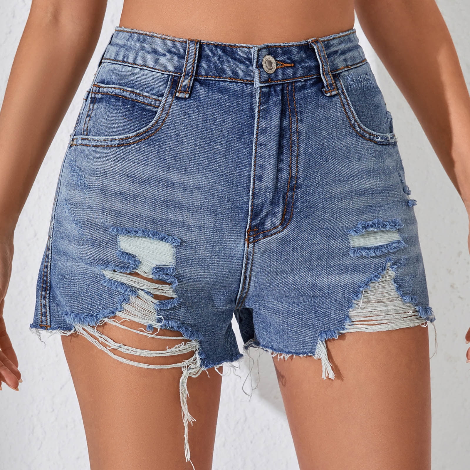 Denim Shorts Women Summer Fashion Wide Leg High Waist Short