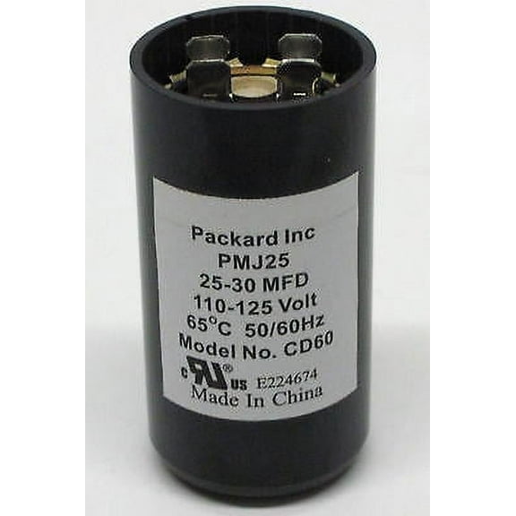 Packard PMJ25 Motor Start Capacitor. 25-30 MFD UF / 110-125 VAC