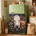 thumbnail image 5 of Dishwasher Magnet Cover, Highland Cow Flower Decorative Refrigerator Magnet, 23 x 26 Inch Trimmable Dishwasher Front Panel Cover for Home Kitchen Laundry Decorations, Easy Clean, 5 of 6