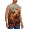 thumbnail image 2 of Pofeuu Rose Cute Guinea Pig Print Men's Muscle T-Shirt, Sleeveless, Muscle Tank, Classic Muscle Tee Top For Men Casual Sleeveless Muscle T-Shirt Trendy Clothes-XX-Large, 2 of 7