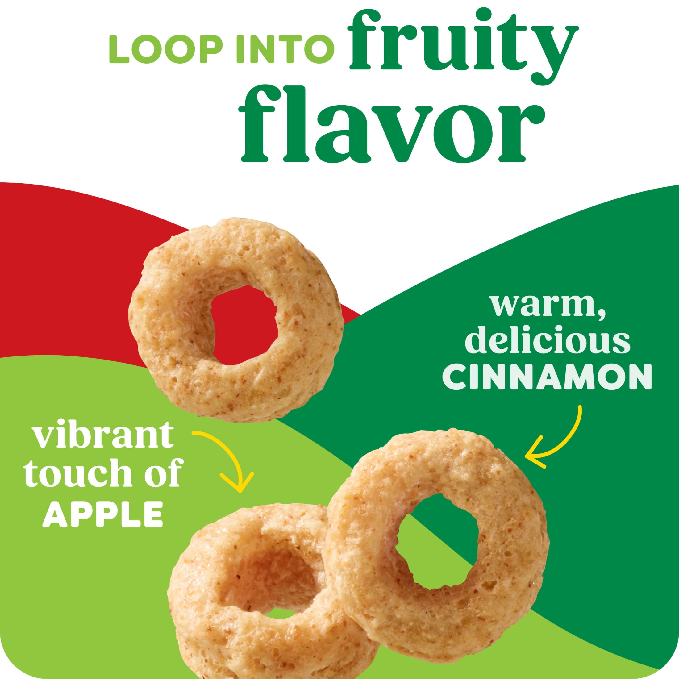 Kashi Apple Cinnamon Loops Breakfast Cereal, Whole Grain, 12.7 oz