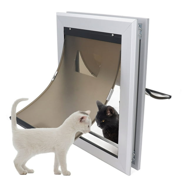 Dog Flap Door, 2 Layer Flap Pet Door, Professional Controllable Direction Dog and Cat Door with Slide In Closing Panel, Weatherproof Dog Door for Interior Exterior Doors