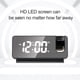 thumbnail image 4 of Reloj despertador Bearachild proyección termómetro pantalla LED USB ángulo ajustable Negro, 4 of 6
