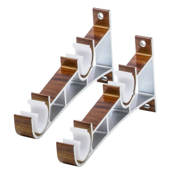 HLONK 2 PCS Curtain Rod Bracket Curtain Rails Curtain Bar Curtain Rod Extender Insert Double Curtain Bracket