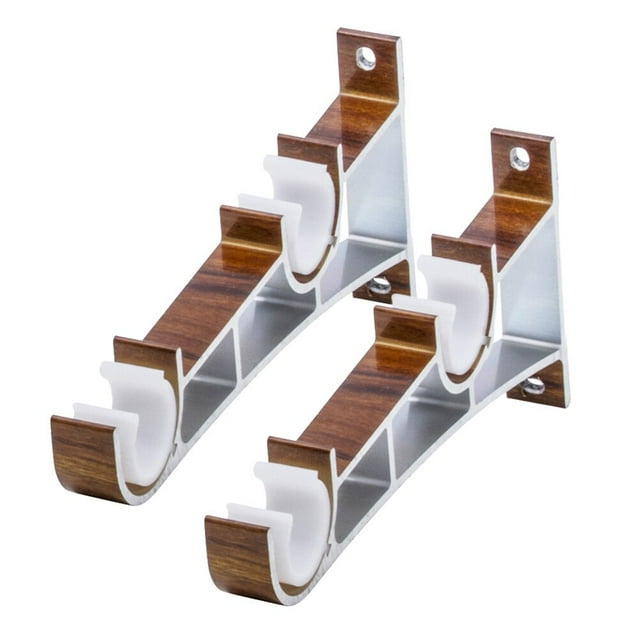 HLONK 2 PCS Curtain Rod Bracket Curtain Rails Curtain Bar Curtain Rod Extender Insert Double Curtain Bracket