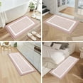 thumbnail image 4 of Findosom 3pcs Bathroom Rugs Set with U-Shaped Mat, Non Slip, Quick Drying, Ultra Soft and Water Absorbent Bath Rug Mat Carpet Machine Washable 18"x26"+18"x48"+U Shape 20"x24" Pink, 4 of 8