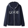 thumbnail image 3 of Mens And Womens Hooded Sweater European And American Personality Embroidery Casual Hop Hooded Sweater Cardigan Coat Top, 3 of 4
