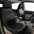 thumbnail image 3 of Fundas de asiento de coche HORSE KINGDOM, universales, de piel sintética, color negro, 3 of 9