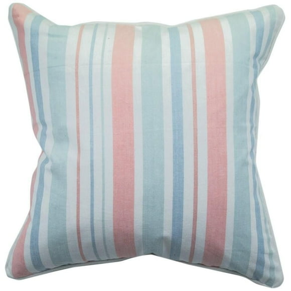Homeport Coussin Décoratif à Rayures Pastel