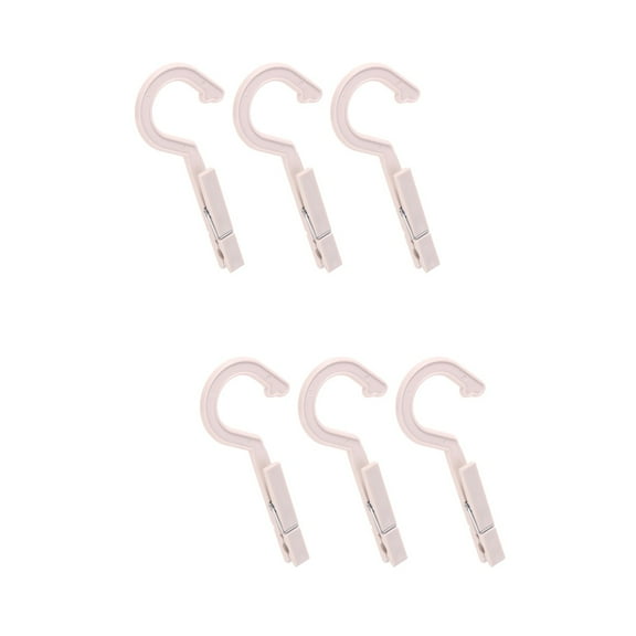 6 PCS Coat Hangers Hanging Clothespins Towel Clips Windproof Hanger Laundry Hooks Travel