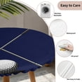 thumbnail image 3 of Golf Ball Round Tablecloth for 45-54 Inch Tables, Fitted Table Cover with Elastic Edge, Navy Blue Monochrome Sport Waterproof Outdoor Table Cloth Protector for Patio Garden Dinner Picnic, 3 of 9